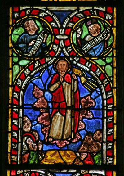 Window depicting the Ascension by French School